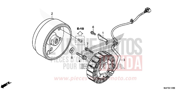 GENERATRICE de CTX700 ABS DARKNESS BLACK METALLIC (NH463) de 2014